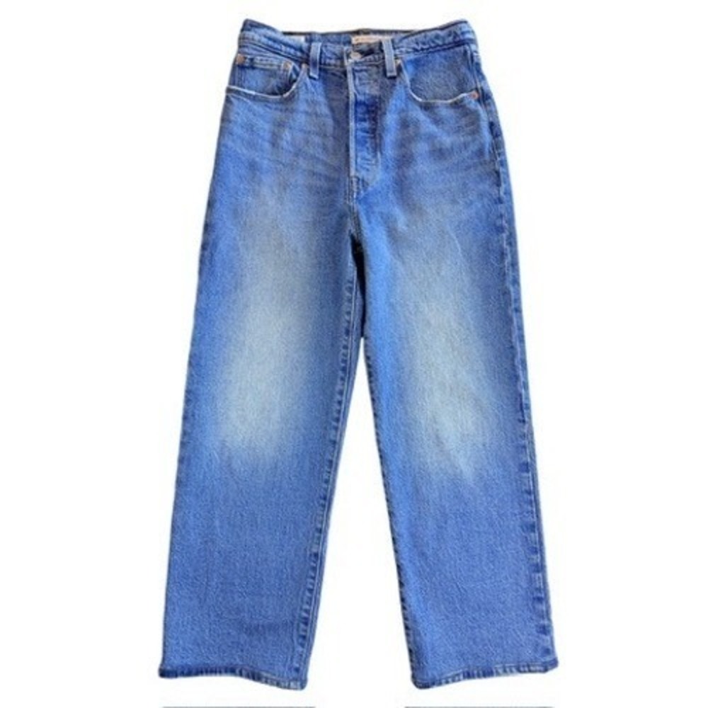 Levi's Ribcage Straight Ankle Jeans Women 27 Blue High Rise Denim 72693-0177